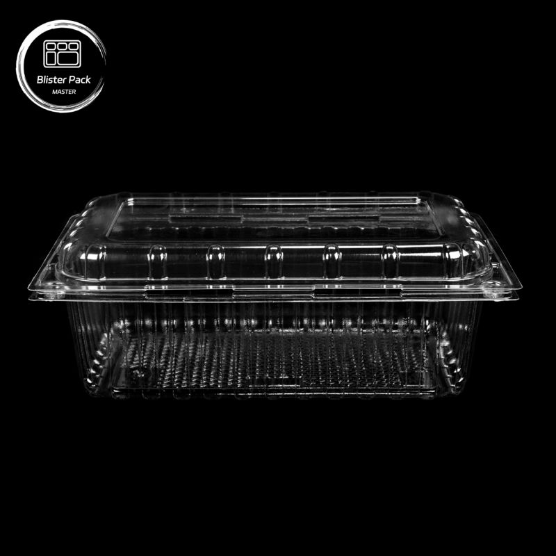 ظرف های شفاف میوه های PET Clamshell جعبه های پلاستیکی یکبار مصرفی با پوشش برای بسته بندی لیچی و انگور