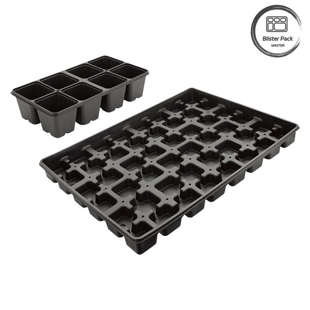 128 سلول PS سینی های تخم گذاری پلاستیکی برای پرورش گیاهان 0.8mm تا 1.0mm ضخامت سینی های جوانه گذاری گیاهان