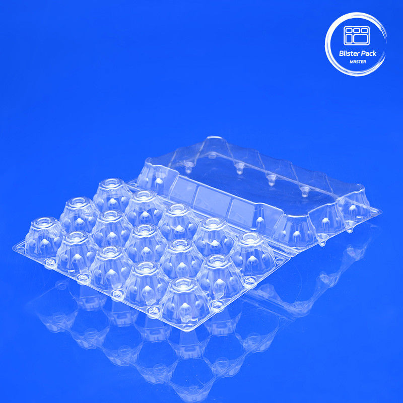 15 سوراخ شفاف پلاستیکی یکبار مصرف ظرف پف تخم مرغ سفارشی طراحی شده 0.25mm~1.0mm ضخامت