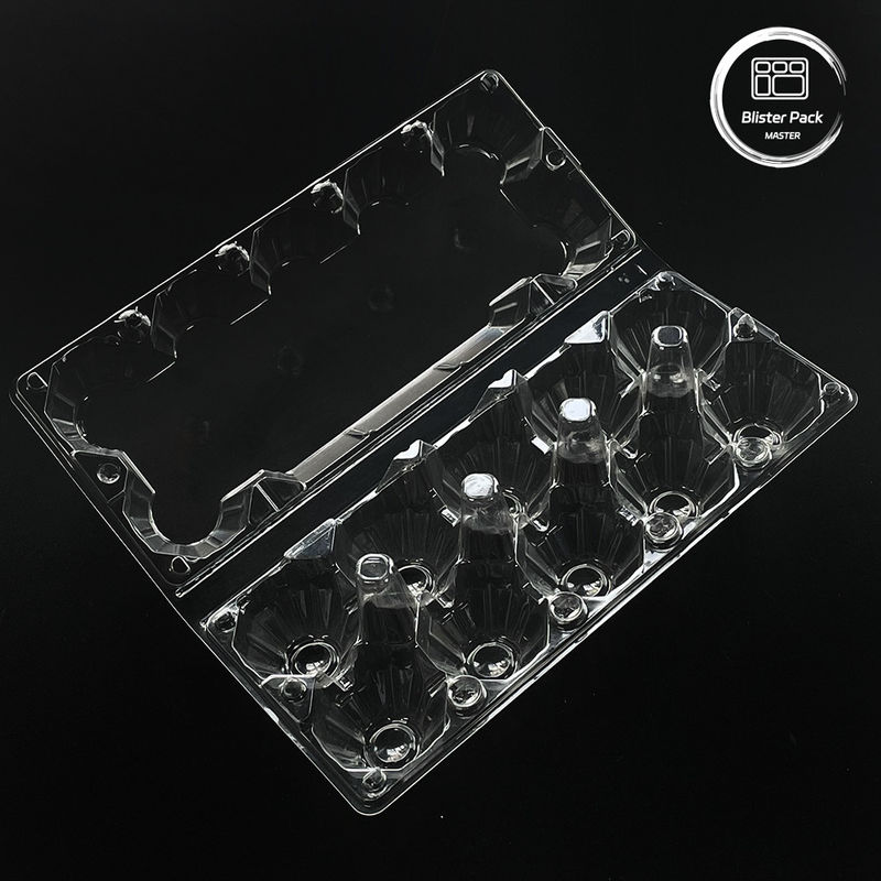 15 سوراخ شفاف پلاستیکی یکبار مصرف ظرف پف تخم مرغ سفارشی طراحی شده 0.25mm~1.0mm ضخامت