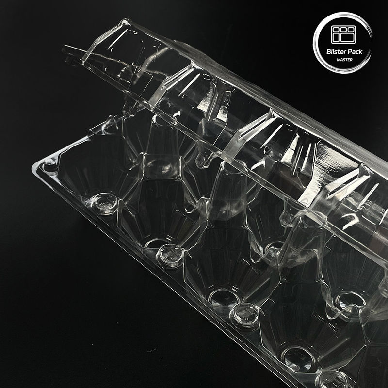15 سوراخ شفاف پلاستیکی یکبار مصرف ظرف پف تخم مرغ سفارشی طراحی شده 0.25mm~1.0mm ضخامت