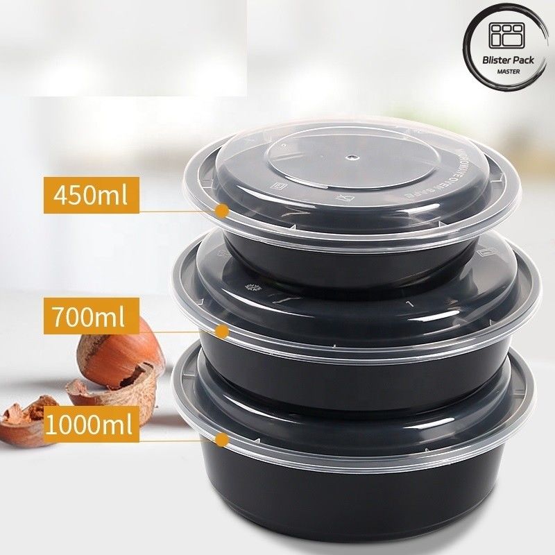 ظرف های سالاد یکبار مصرفی بدون BPA ضد نشت اندازه های مختلف 8 اونس 12 اونس 16 اونس 24 اونس 32 اونس