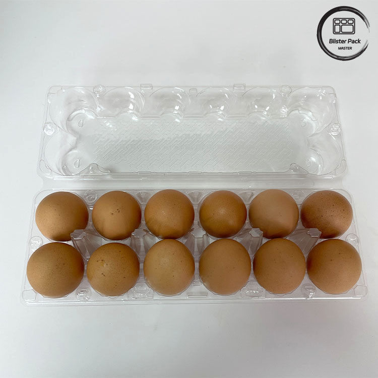 12 شمارش قابل استفاده مجدد مرغ تخم مرغ پلاستیکی بلبل سینی سینی ترموفرمی برای ذخیره و حمل و نقل