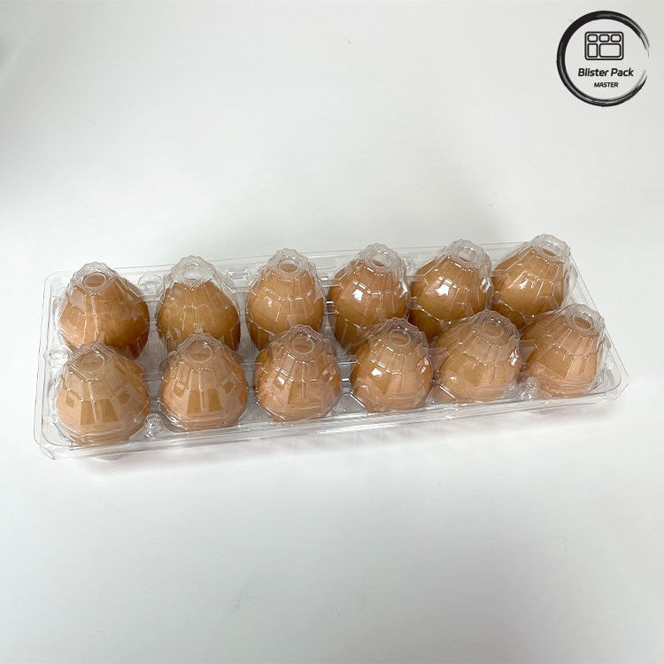 12 شمارش قابل استفاده مجدد مرغ تخم مرغ پلاستیکی بلبل سینی سینی ترموفرمی برای ذخیره و حمل و نقل