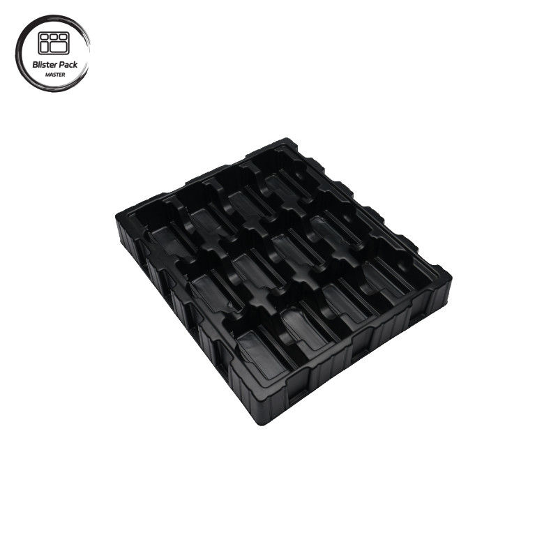 سینی ضد ایستاتیک الکترونیک PS مشکی سفارشی، بسته بندی پف ESD برای PCB و قطعات الکترونیکی
