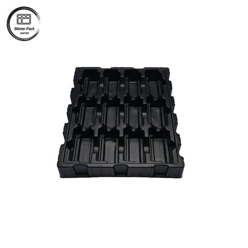 سینی ضد ایستاتیک الکترونیک PS مشکی سفارشی، بسته بندی پف ESD برای PCB و قطعات الکترونیکی