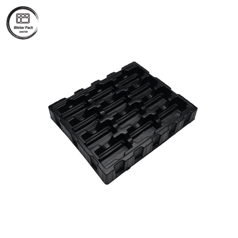 سینی ضد ایستاتیک الکترونیک PS مشکی سفارشی، بسته بندی پف ESD برای PCB و قطعات الکترونیکی